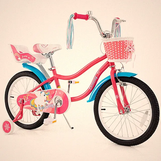 Girls Bike for 4-8 Years Old w/Basket Doll Seat & Colorful Streamers Kickstand